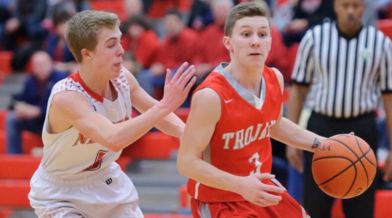 Newton’s Ryan Mollette applies pressure on defense. Contributed Photo by Bryant Billing