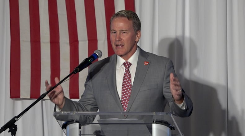 U.S. Senator Jon Husted at a rally in Columbus. MORGAN TRAU/WCPO