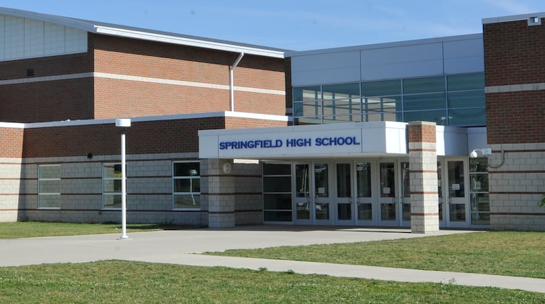 The Springfield City School District 16 new buildings as part of a Ohio School Facilities Commission project, including Springfield High School. Staff photo by Bill Lackey