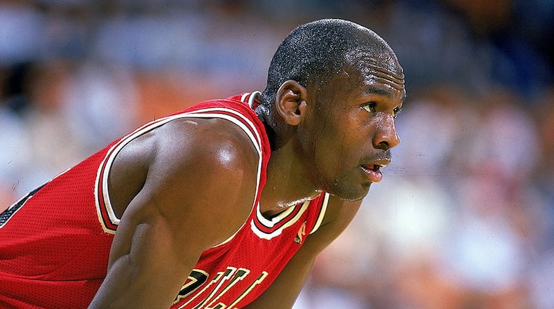 FILE PHOTO: Michael Jordan will turn 50 on February 17, 1013. 1989: A close up of Michael Jordan #23 of the Chicago Bulls as he looks on during the game. Mandatory Credit: Mike Powell /Allsport ORIG FILE ID: 72441193