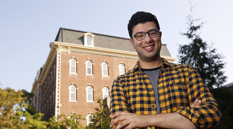 Youssef Farhat is a University of Dayton graduate student who wants to be an immigrant in the future. He has consulted with welcome Dayton and works at the UD Human Rights Center. TY GREENLEES / STAFF