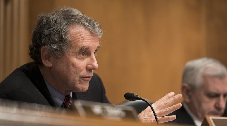 Sen. Sherrod Brown (D-Ohio) at a hearing on Capitol Hill in Washington, Feb. 6, 2018. Brown represents many retirees covered by multiemployer pension plans and fought for the creation of a select congressional committee to craft what could effectively be a federal rescue of as many as 200 of the plans. (Erin Schaff/The New York Times)