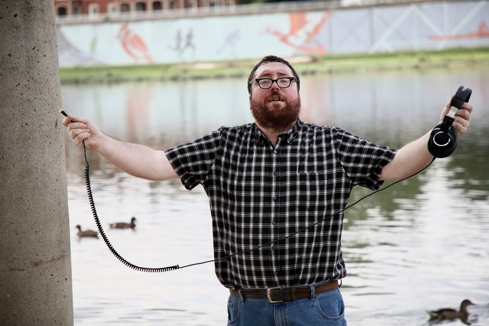 Daniel Hood, aka Super Diesel, is the host of the Pod-Shirt Network, which is both a podcast and an episodic music video playlist experience. BRANDON BERRY/CONTRIBUTED