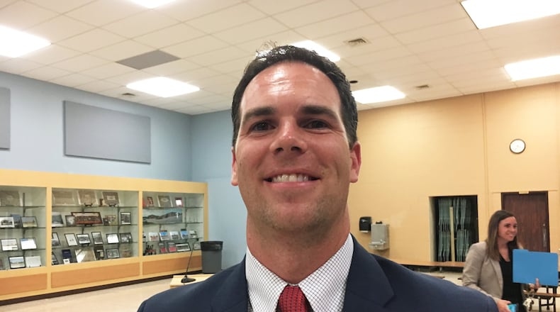 Nate Baker was approved as the Wayne High School athletic director by the Huber Heights City Schools board in July 2019. Baker sent the community an announcement about a Huber Heights football coach testing positive for the coronavirus. MARC PENDLETON / STAFF