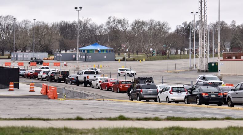 Mobile health clinic set up University of Dayton Arena. People with doctor's order can get tested for coronavirus at UD Arena parking lot in Dayton starting on Tuesday, March 17, 2020. Premier Health is collaborating with the UD to set up a specimen collection site from 10 a.m. to 6 p.m. daily. NICK GRAHAM / STAFF