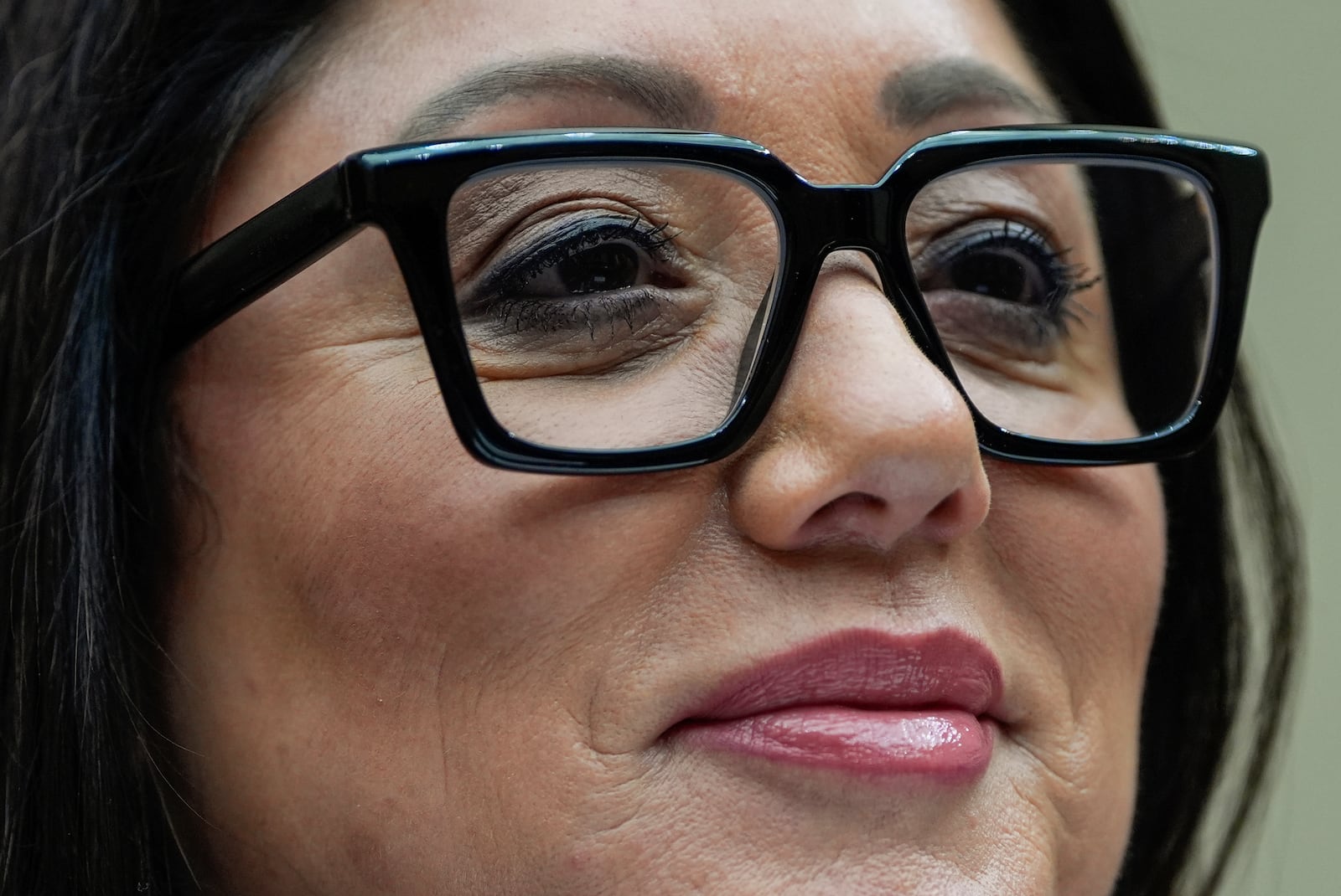 Secretary of Labor Lori Chavez-DeRemer listens to members of Congress speak during a House Education and Workforce hearing, Thursday, June 5, 2025, on Capitol Hill in Washington. (AP Photo/Julia Demaree Nikhinson)