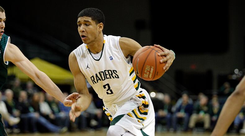 Player is Mark Hughes Credit: Tim G. Zechar February 6, 2016: The NCAA Basketball game between the Green Bay Phoenix and the Wright State Raiders at the Nutter Center in Fairborn, Ohio.