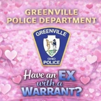 Greenville police ask people to turn in their ex's with warrants for Valentine's Day. PHOTO FROM GREENVILLE POLICE DEPARTMENT FACEBOOK