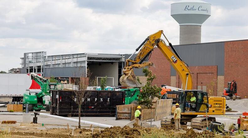 Officials with Butler County’s first Costco store have announced the opening day and time for its new Liberty Twp. store, which is finishing up construction. The new Costco, which will replace the current Costco store in northern Hamilton County’s city of Springdale, will open at 8 a.m. on Nov. 16, said company officials. Photo taken in early October. (Photo By Nick Graham\Journal-News)