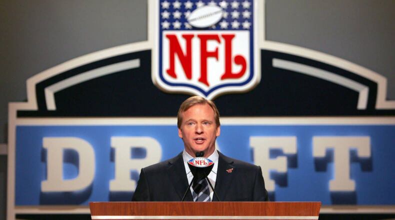 NFL Commissioner Roger Goodell will not greet draft picks at the podium this year, as the NFL draft will be conducted in a virtual format.