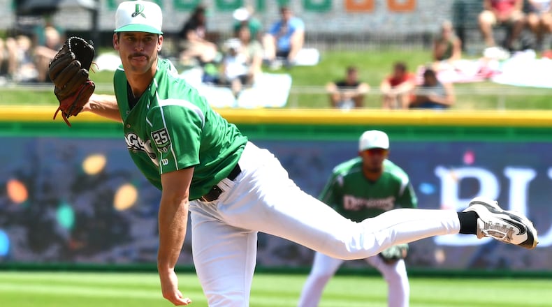 Nick Sando allowed two runs in five innings Sunday to give the Dragons another good starting pitching performance this week. JEFF GILBERT/CONTRIBUTED