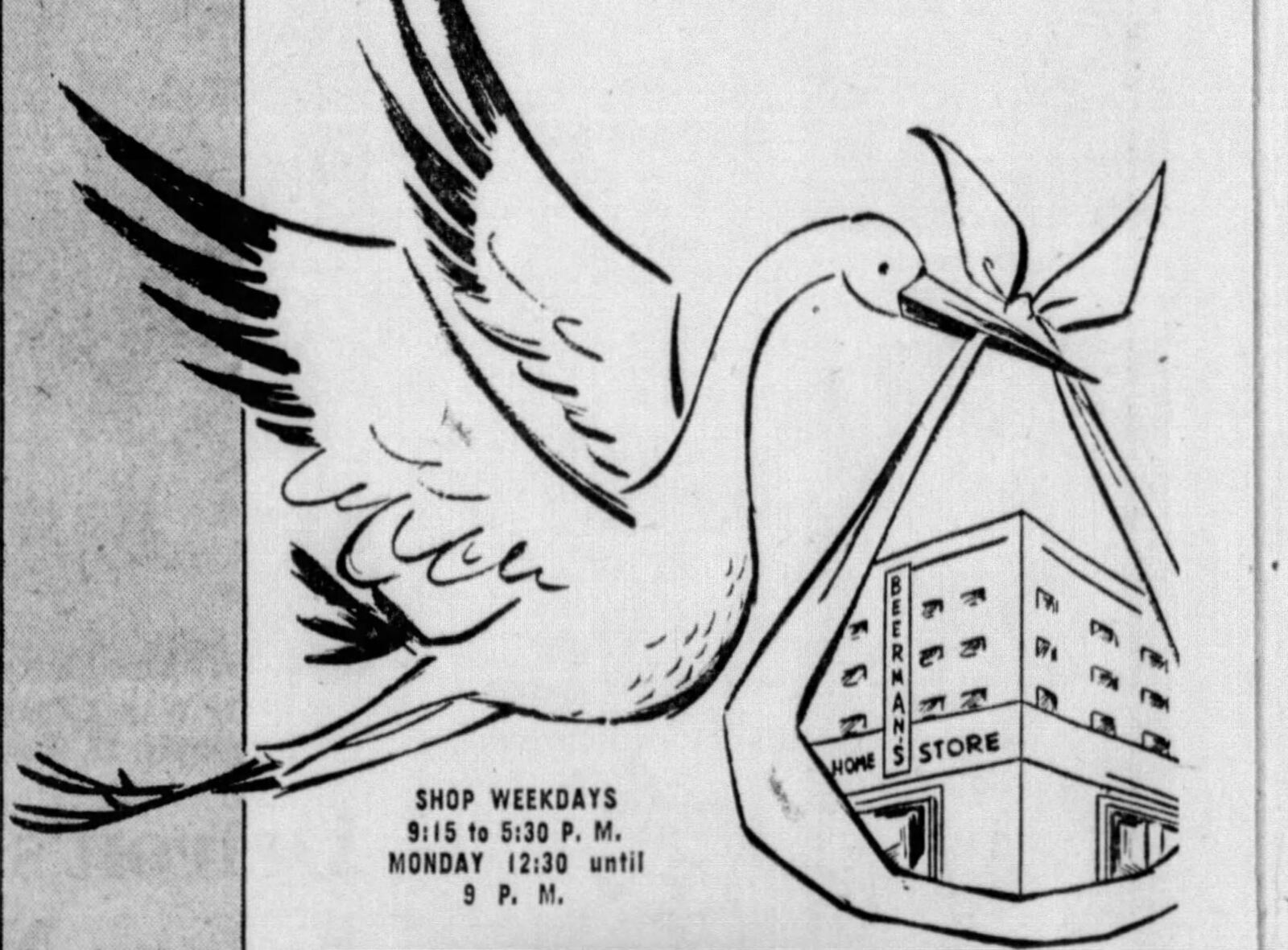 A 1957 ad in the Dayton Daily News for Beerman's Home Store. DAYTON DAILY NEWS ARCHIVES