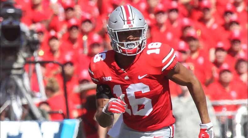 Keandre Jones against UNLV on Saturday, Sept. 23, 2017, at Ohio Stadium in Columbus. David Jablonski/Staff