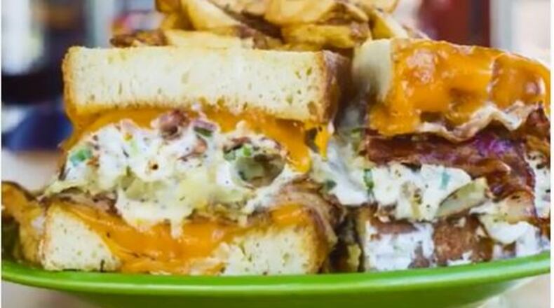 The Potato Bacon Bomb Sandwich is the January 2018 special from Melt Bar & Grilled. PHOTO / Melt Bar & Grilled Facebook