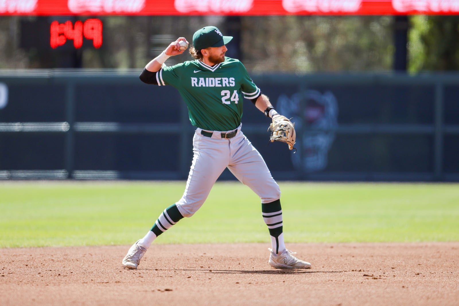 Wright State University's Luke Arnold, a senior shortstop from Lebanon, throws the the during a recent game. WRIGHT STATE ATHLETICS / CONTRIBUTED PHOTO