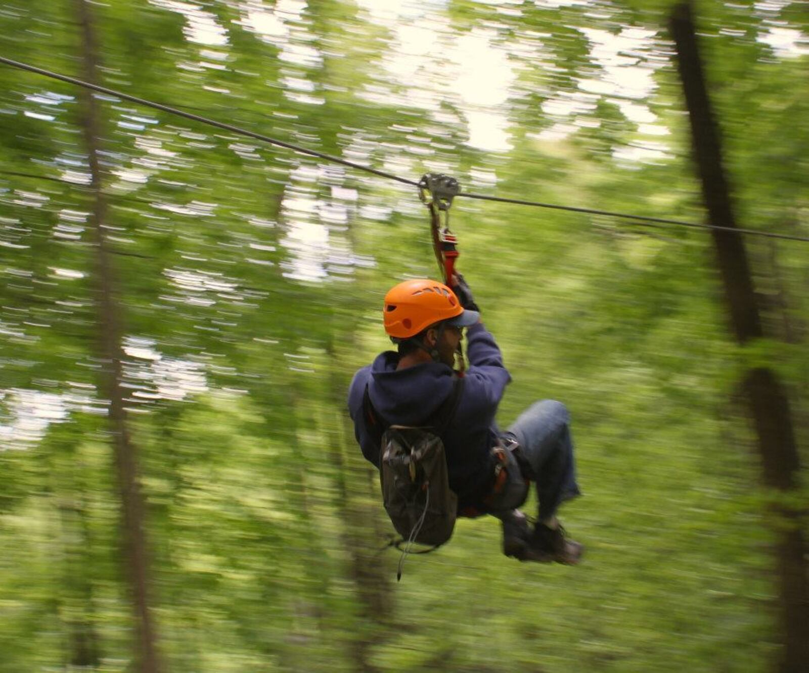 Soar through the beautiful scenery of forests, hills, waterfalls and rock formations at  Soaring Cliffs in Rockbridge in the Hocking Hills region. (Source: Soaring Cliffs Facebook)