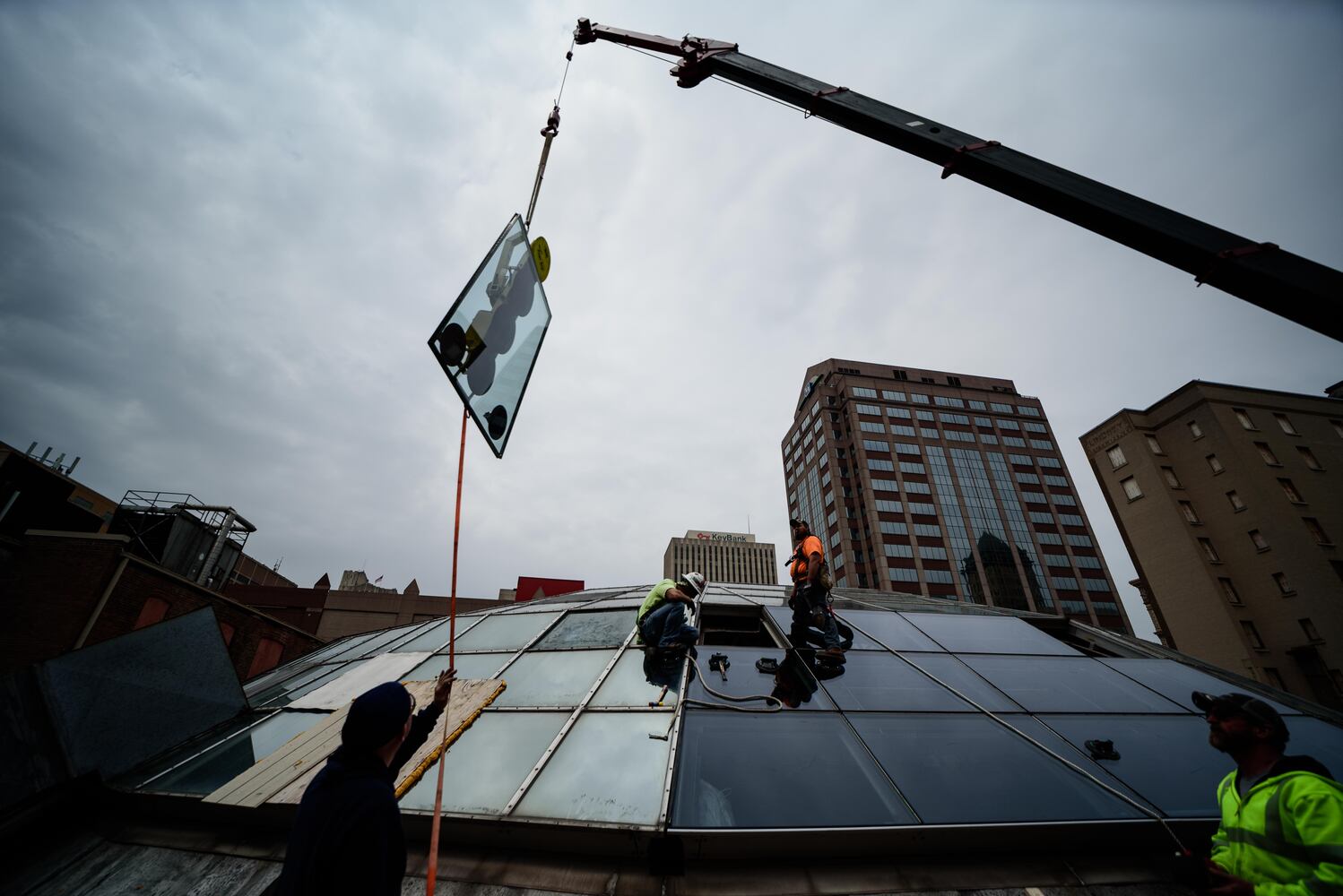 PHOTOS: Behind the scenes on the first day of construction at The Dayton Arcade