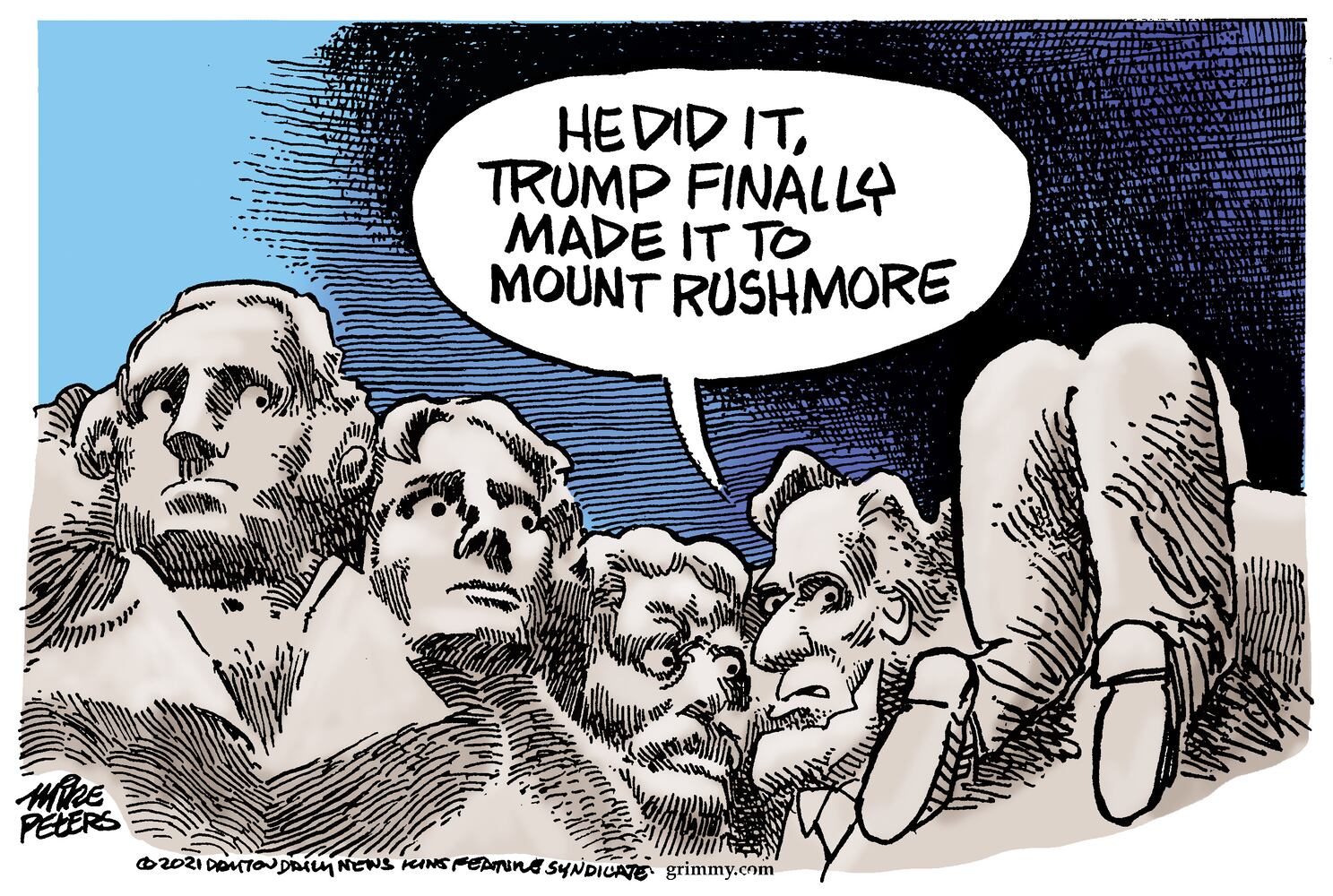 FROM THE LEFT MIKE PETERS