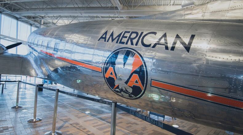 A restored DC-3 aircraft is on display at the American Airlines C.R. Smith Museum in Fort Worth, Texas, which recently re-opened after a renovation. (C.R. Smith Museum/TNS)