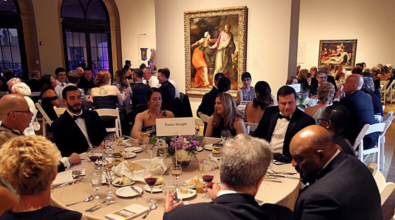 Dining in the galleries makes the Art Ball a unique experience. CONTRIBUTED