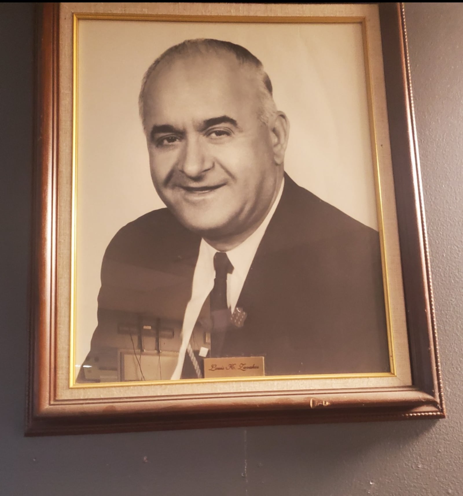 A portrait of Louis Zavakos once hung above the entrance at McCook Bowl and currently hangs in Royal Z Lanes in Wilmington. CONTRIBUTED PHOTO