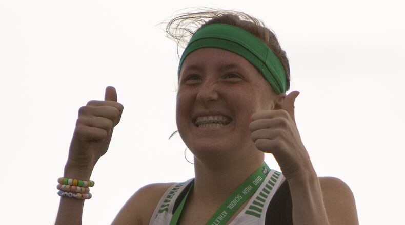Northmont senior Abby Drosdak finished third Saturday at the Division I state cross country meet at Fortress Obetz. CONTRIBUTED/Jeff Gilbert