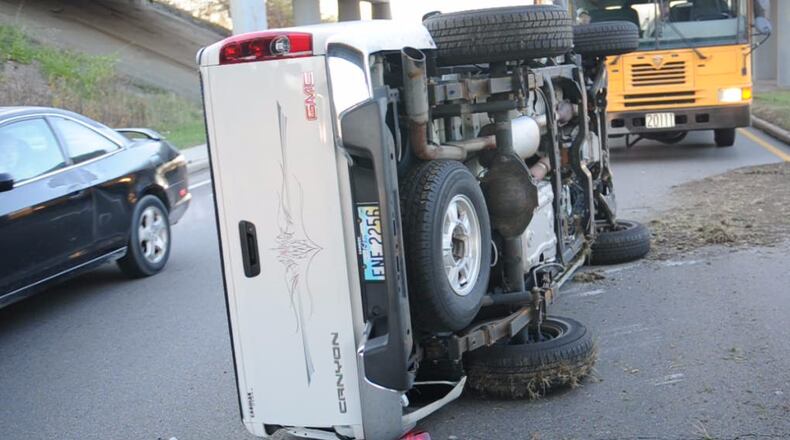 The extent of injuries is unknown after a pickup truck collided with a school bus in Springfield Twp. this morning.