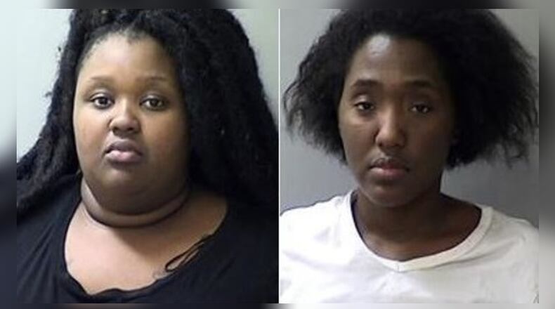 Shaquana M. Carter, left, and Dawnsha M. Hughes, right