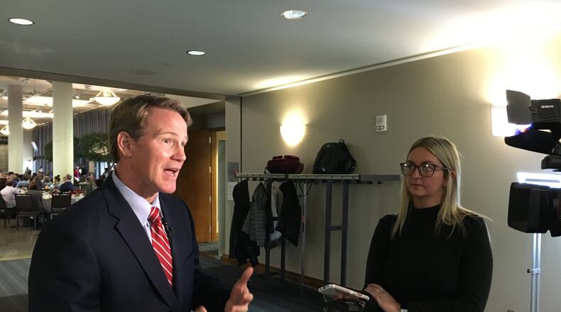 High school students, college students and businesses gathered for the Dayton Workforce Partnership forum on Friday, Jan. 10, 2020. Lt. Gov. Jon Husted was the keynote speaker. STAFF/BONNIE MEIBERS