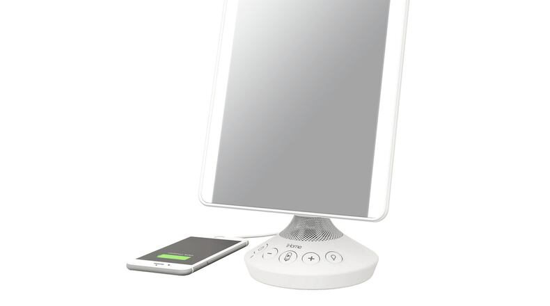 The iHome iCVBT2 vanity mirror has Bluetooth built in, along with a speaker you can connect your mobile device for music, weather, calls or any audio. (Handout/TNS)