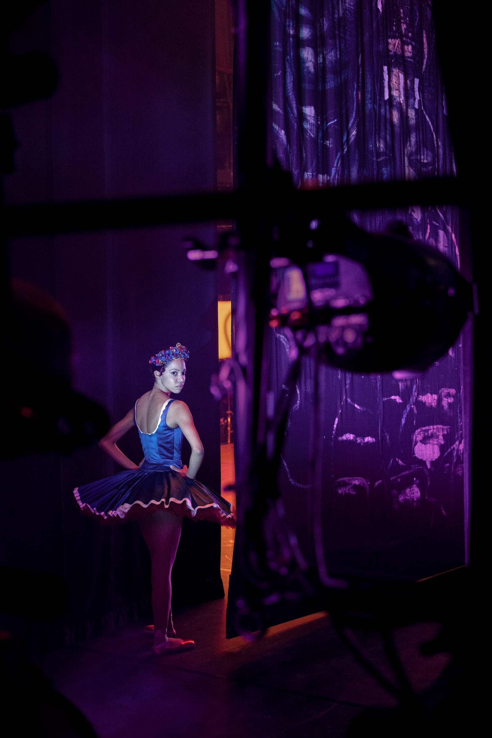 This image released by Amazon MGM Studios shows Tais Vinolo in a scene from "Etoile." (Philippe Antonello/Amazon MGM Studios via AP)