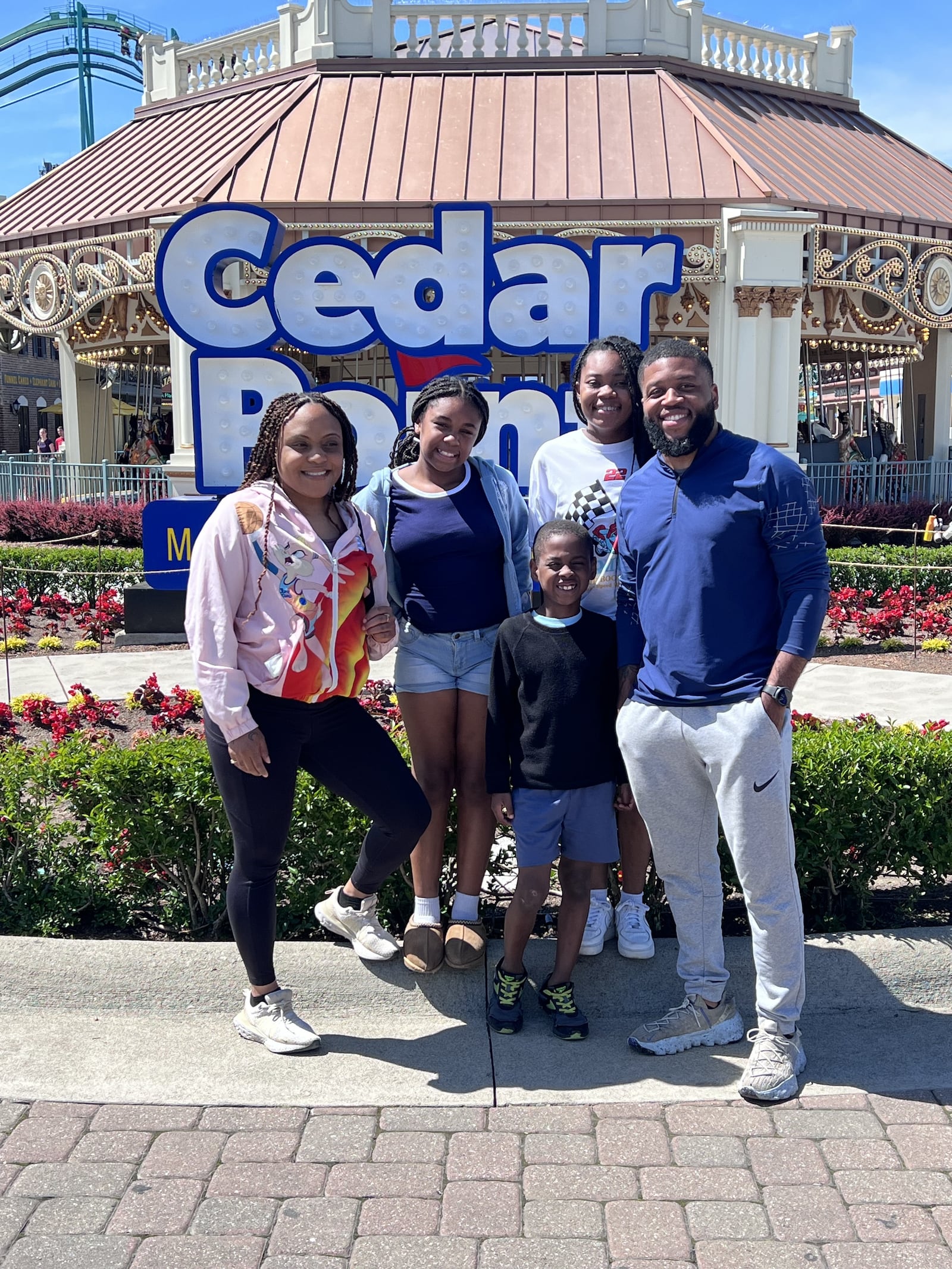 Jamaal Durr and family enjoying a visit to Cedar Point. CONTRIBUTED