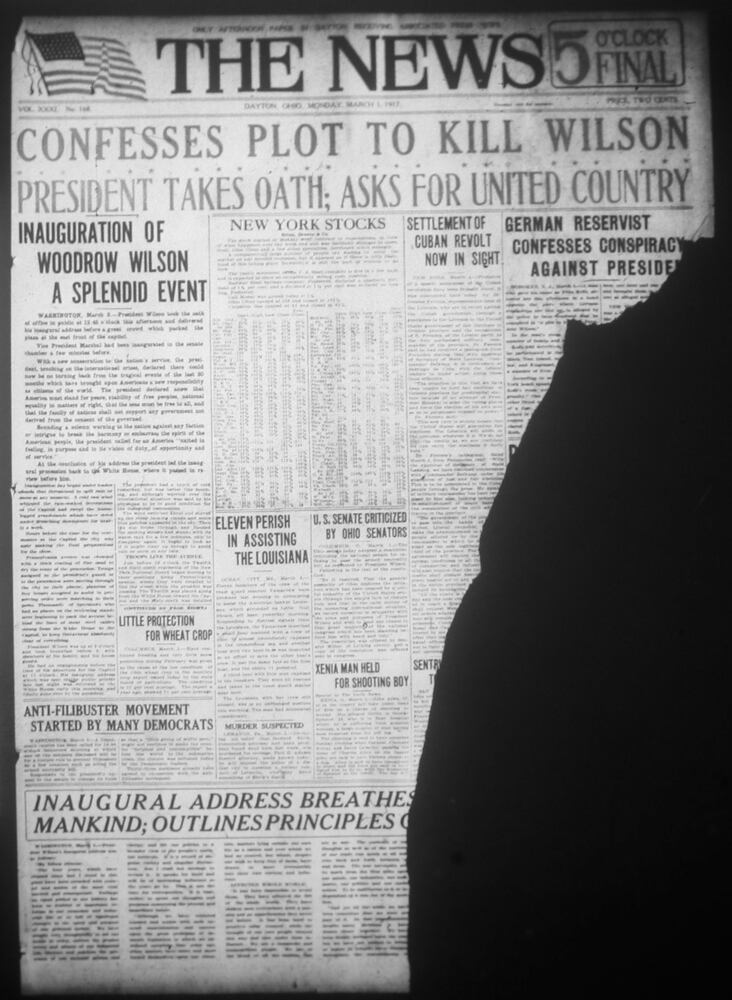 Presidential inauguration newspaper