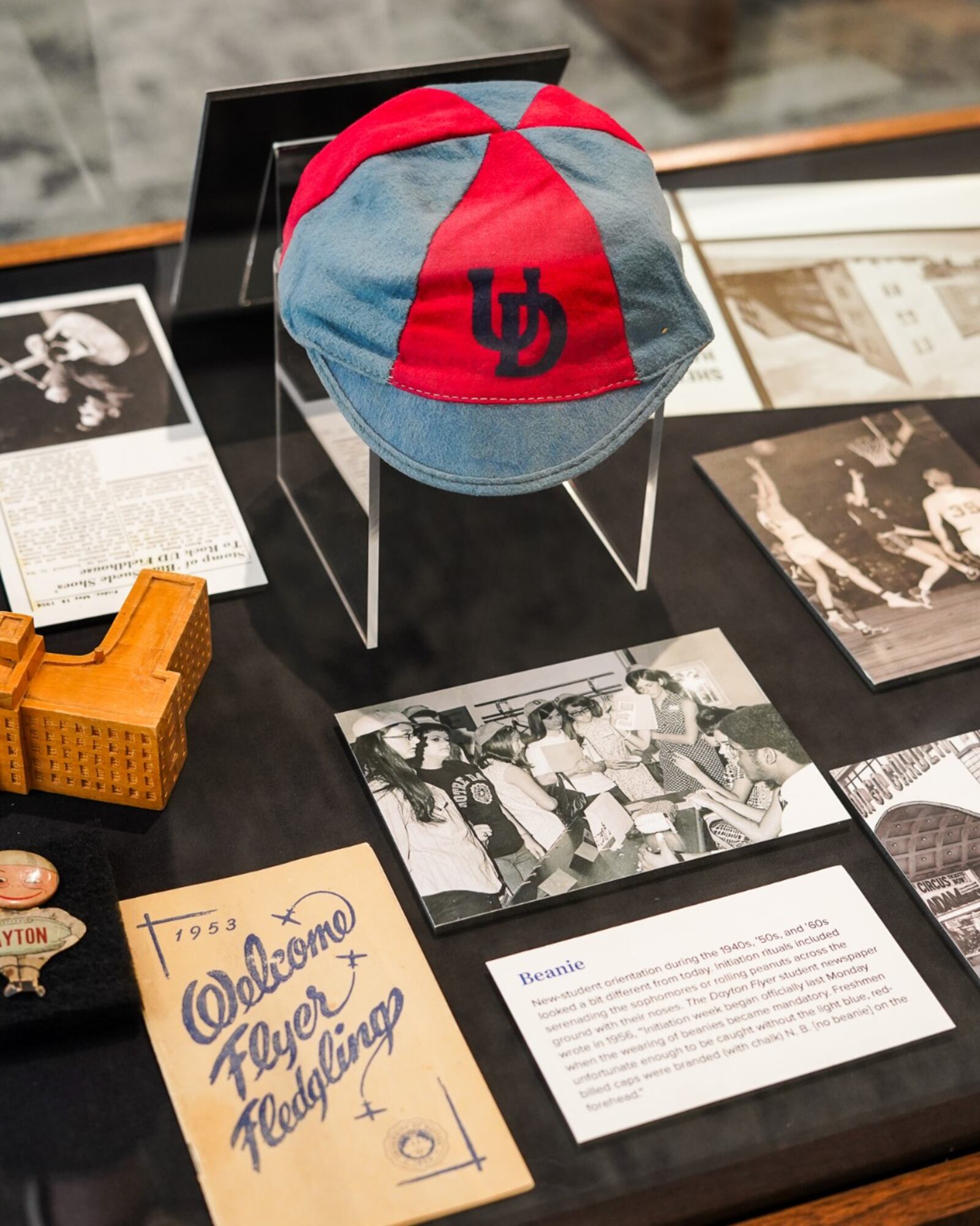 University of Dayton memorabilia is on display.
CONTRIBUTED