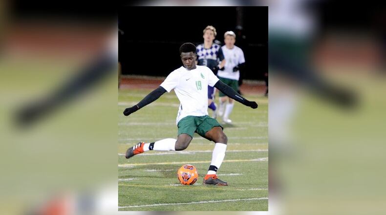 Former Belmont High School star Bruce Anthony in action for Wilmington College in its game vs. Capital University on Wednesday night at Williams Stadium in Wilmington. Randall Sarvis/Wilmington College