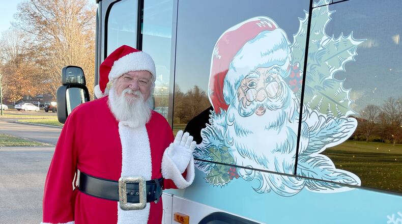 Santa Claus will make special appearances aboard the Greater Dayton RTA holiday bus this season.