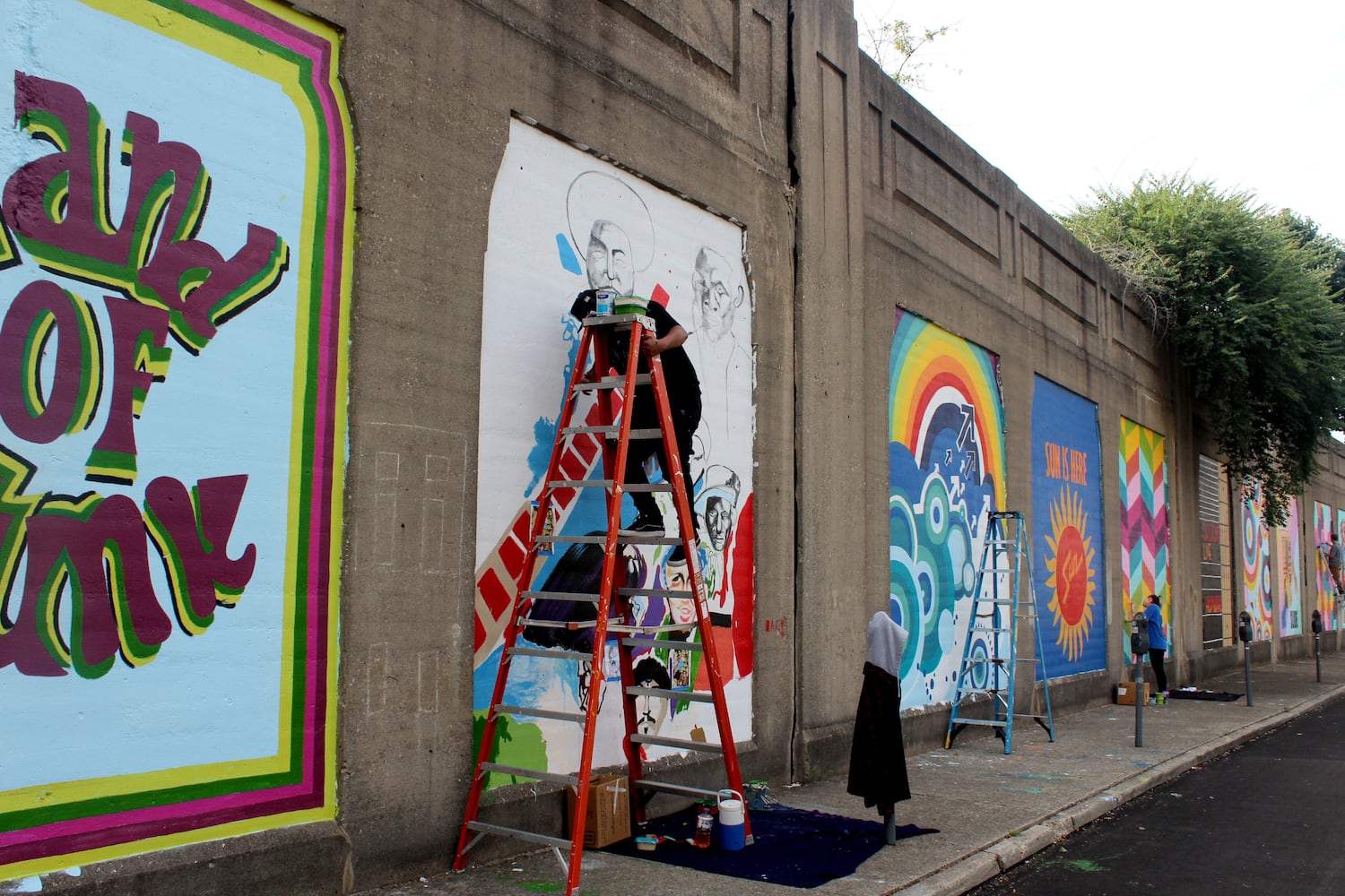 Photos: this Dayton wall is getting funky