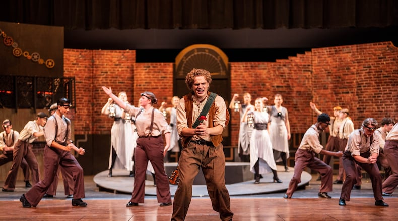 Gavin Poronsky (Orpheus) and the cast of Vandalia Youth Theatre's production of "Hadestown: Teen Edition." Photo by Silver Studios Photo Video