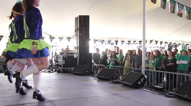 Members of the Celtic Academy of Irish Dance perform during a past St. Patrick’s Day celebration at the Dublin Pub. (Staff file photo)