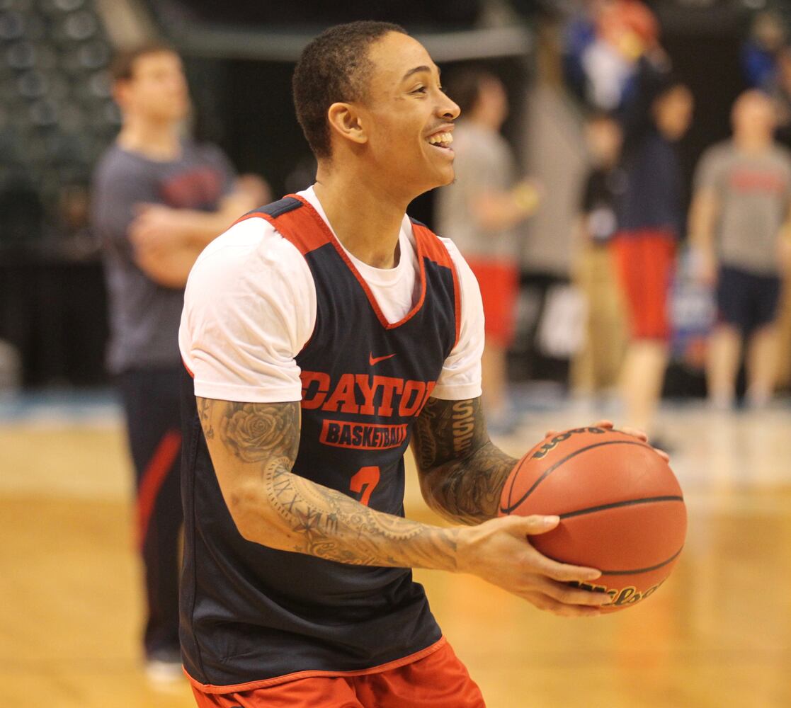 Photos: Dayton Flyers practice in Indianapolis