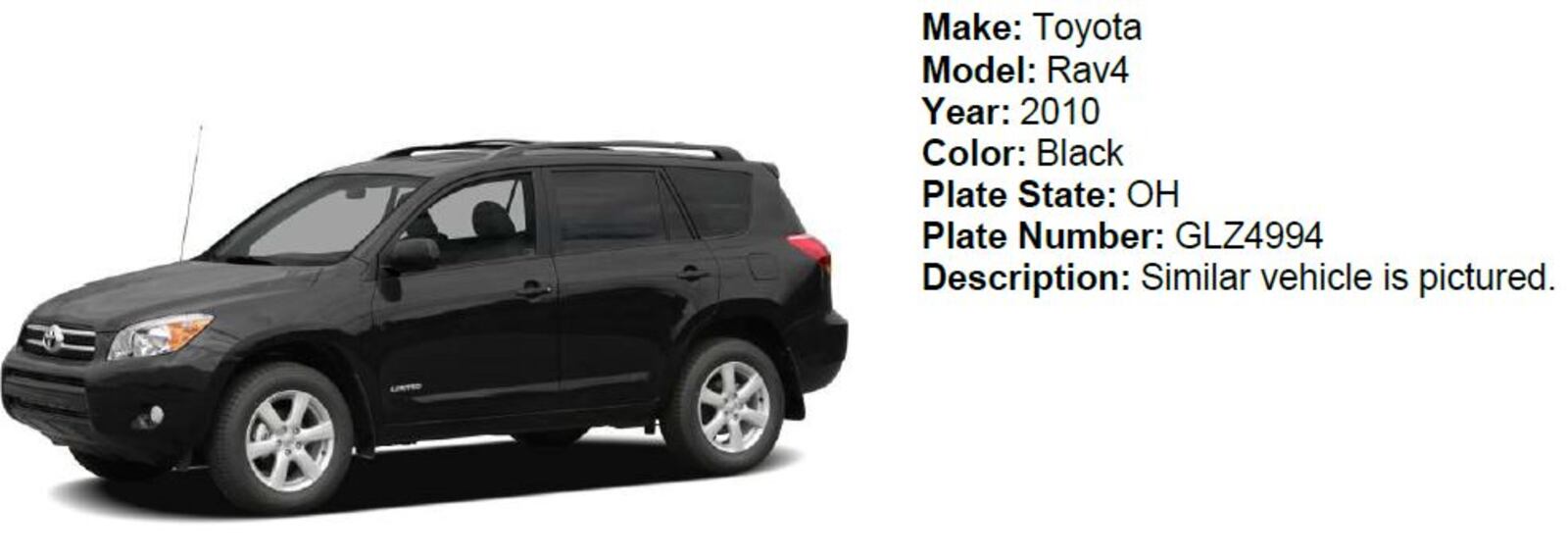 Sheldon Kamen is believed to be driving a vehicle similar to this one, Aurora (Ohio) police said Friday. (Courtesy/Aurora Police Dept.)