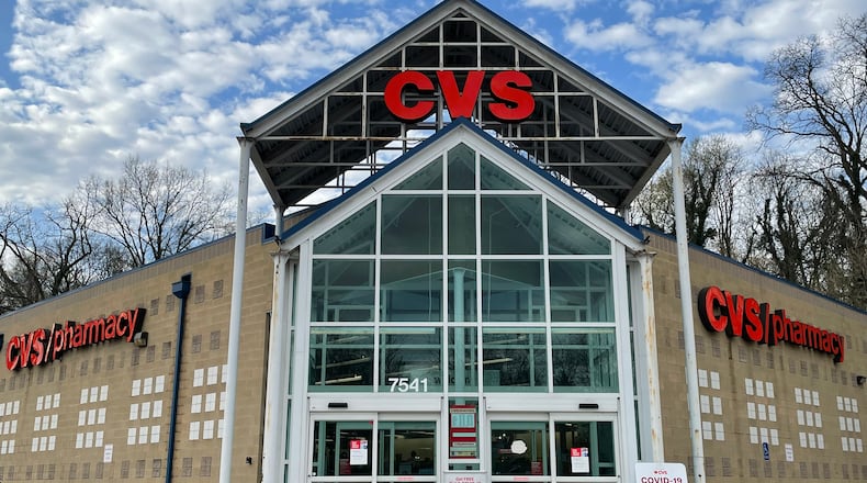 Two Dayton-area CVS Pharmacy locations will close next month as part of the company's restructuring goals, including this store at 7541 North Main St. in Harrison Twp.