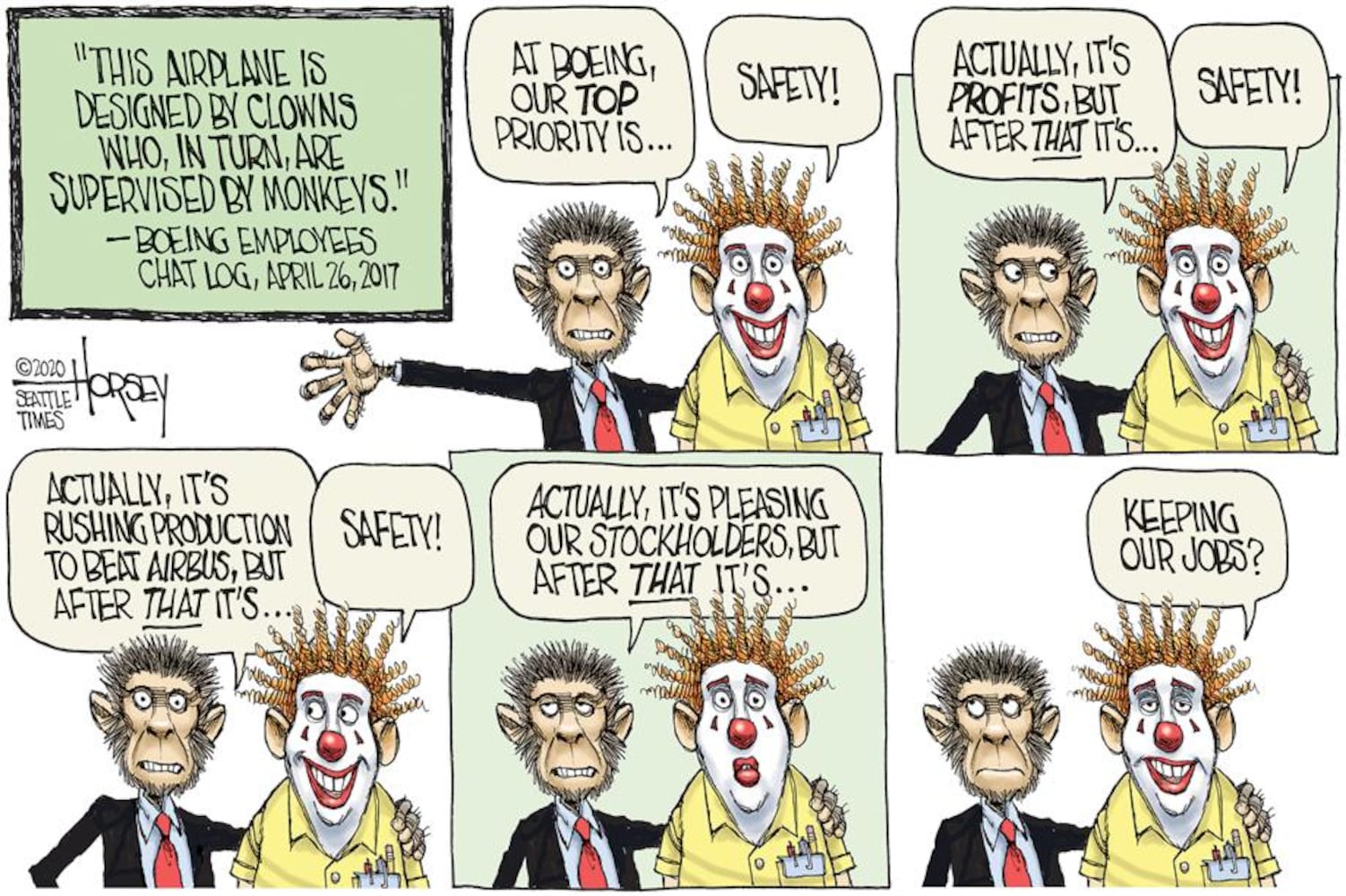 Week in cartoons: Boeing, Mitch McConnell and more