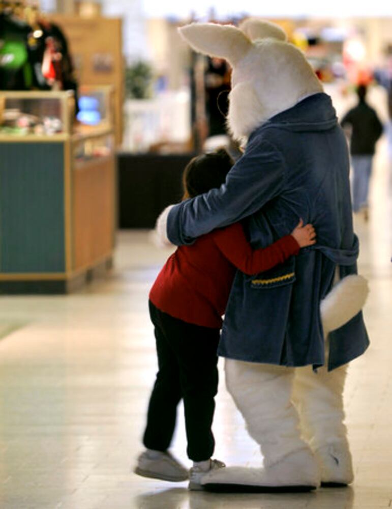 Easter Bunny visits mall