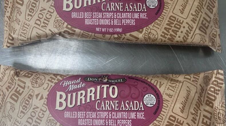More than 10,000 pounds of Don Miguel-brand carne asada burritos were recalled due to possible Listeria contamination.