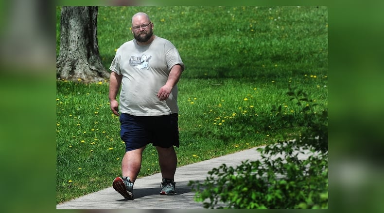 Fairborn resident Joe Hall will be leaving in May for a 48-state walk to raise awareness for the mental health crisis and suicide prevention. MARSHALL GORBY\STAFF