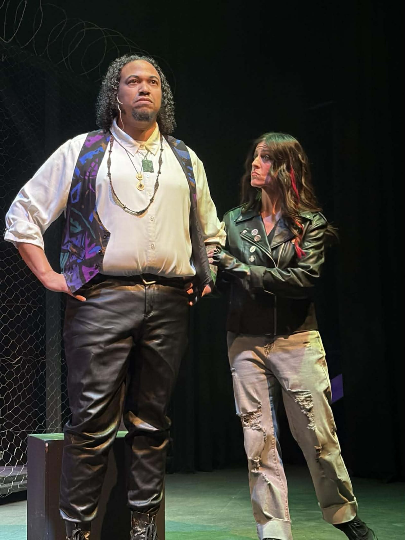 Rusty Paquay (Jesus) and Sarah Miller (Mary Magdalene) in Dayton Playhouse's production of "Jesus Christ Superstar." Photo by Shanna Camacho