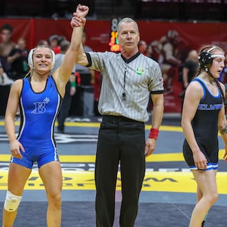 Images from the 2026 OHSAA boys and girls state wrestling championships, which were held March 13 through 15 at the Ohio State University's Schottenstein Center. DAVE THOMPSON / CONTRIBUTED PHOTO