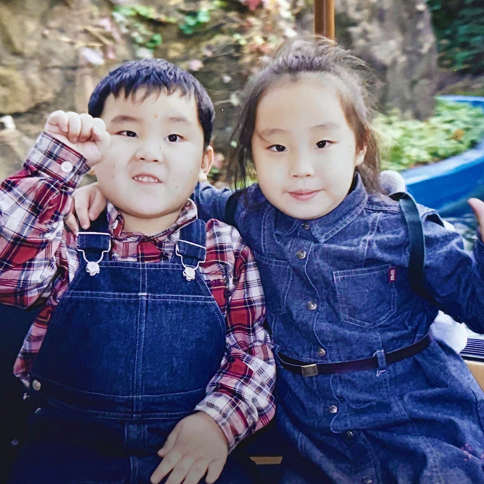 Serin Oh (right) with her brother Matthew in Korea in the summer of 2001 at Everland Theme Park in South Korea. The siblings would move with their family to Dayton two years later. CONTRIBUTED