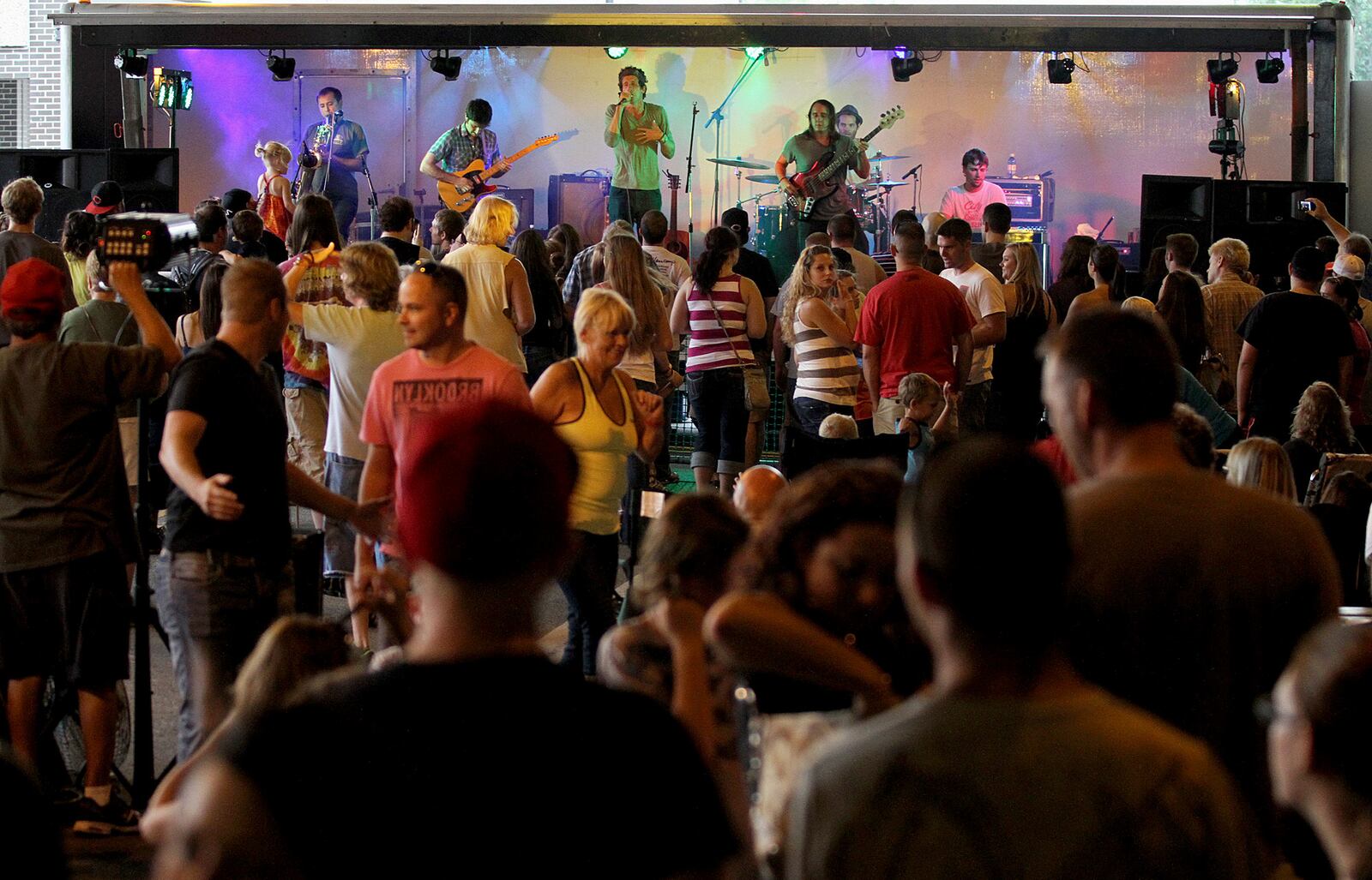 Hamilton native David Shaw, center stage, and his band, The Revivalists, perform during a 2012 concert.